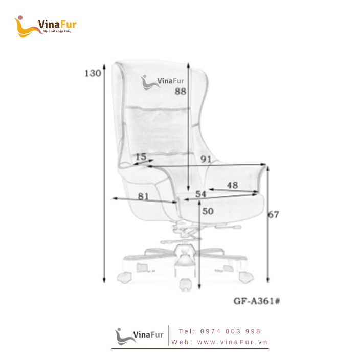 Ghế Giám Đốc Da Thật A361