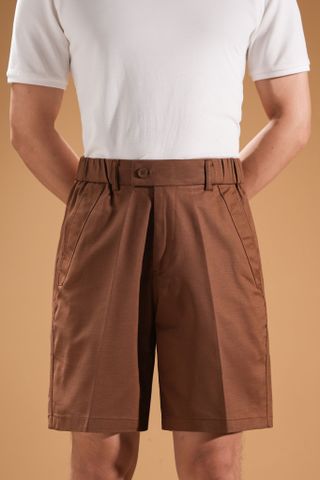Quần ngố màu nâu trơn Adam Store - QNC007N