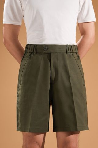 Quần ngố màu rêu trơn Adam Store - QNC007R