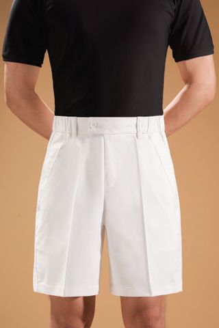 Quần ngố màu trắng trơn Adam Store - QNC007T