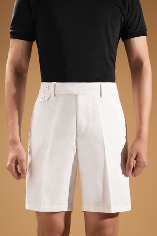 Quần ngố kaki màu trắng trơn Adam Store - QNC008T