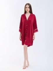 Váy ngủ lụa băng phối ren freesize 45–75kg SM60