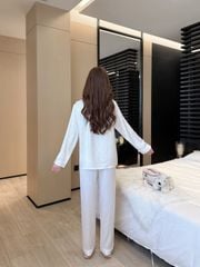 Đồ bộ ngủ nữ pyjama lụa Shury Store Home Wear TD80 tay dài quần dài bộ ngủ lụa pyjama from xuông mát