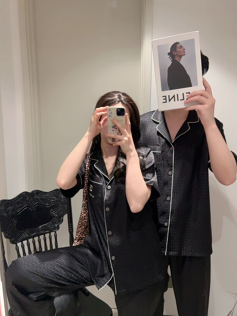 Pijama Bộ Đôi Lụa Ngắn Tay CND8 SHURY STORE HOME WEAR Set Đồ Ngủ Couple Nam Hoặc Nữ Pyjama Cặp Lụa