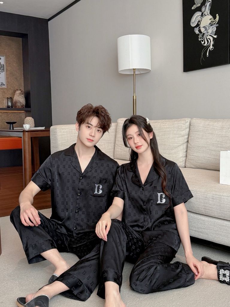 Pijama Đôi Lụa Ngắn Tay Cao Cấp CND2 | SHURY STORE HOME WEAR | Màu Kem Sang Trọng