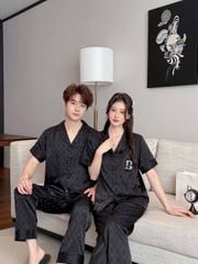 Pijama Đôi Lụa Ngắn Tay Cao Cấp CND2 | SHURY STORE HOME WEAR | Màu Kem Sang Trọng