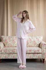 Bộ Pyjama Lụa Dài Basic Màu Trơn Shury Store Home Wear Size TD84 M L XL Mặc Nhà Mềm Mát Nhẹ Nhàng
