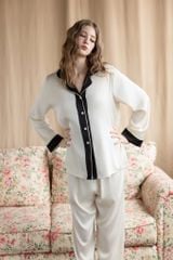 Bộ Pyjama Lụa Dài Basic Màu Trơn Shury Store Home Wear Size TD84 M L XL Mặc Nhà Mềm Mát Nhẹ Nhàng