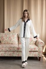 Bộ Pyjama Lụa Dài Basic Màu Trơn Shury Store Home Wear Size TD84 M L XL Mặc Nhà Mềm Mát Nhẹ Nhàng
