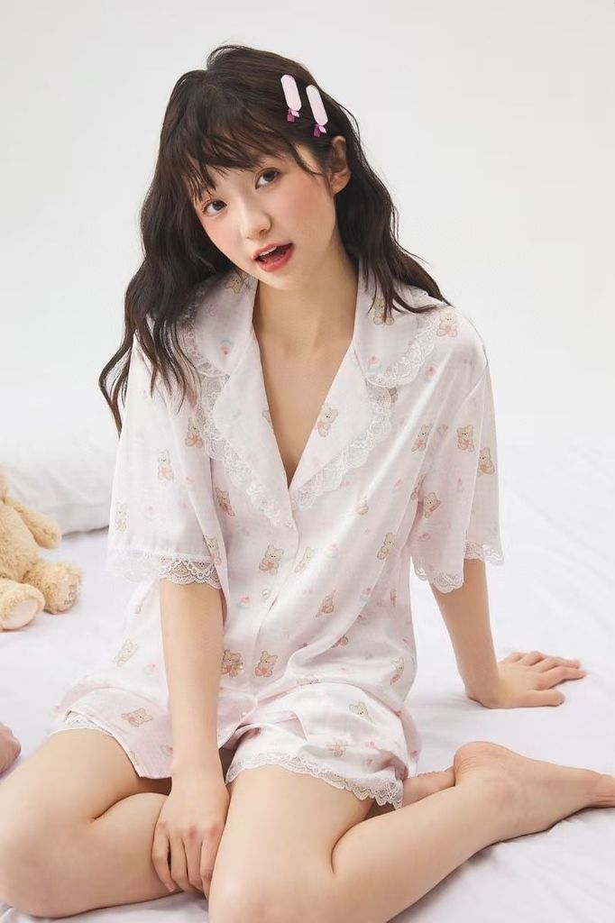 Pyjama Caro Hồng Caro Xanh Shury Store Home Wear NT33 Đồ Ngủ Đẹp Nữ Mặc Nhà Dáng Rộng Size M L XL