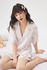 Pyjama Caro Hồng Caro Xanh Shury Store Home Wear NT33 Đồ Ngủ Đẹp Nữ Mặc Nhà Dáng Rộng Size M L XL