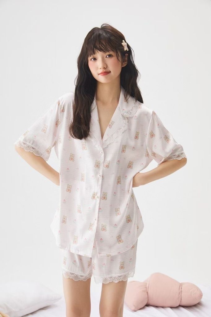 Pyjama Caro Hồng Caro Xanh Shury Store Home Wear NT33 Đồ Ngủ Đẹp Nữ Mặc Nhà Dáng Rộng Size M L XL