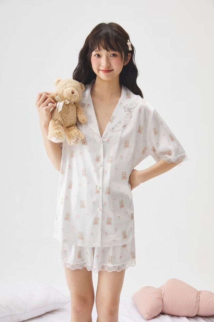 Pyjama Caro Hồng Caro Xanh Shury Store Home Wear NT33 Đồ Ngủ Đẹp Nữ Mặc Nhà Dáng Rộng Size M L XL