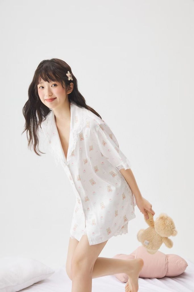 Pyjama Caro Hồng Caro Xanh Shury Store Home Wear NT33 Đồ Ngủ Đẹp Nữ Mặc Nhà Dáng Rộng Size M L XL