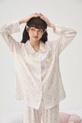 Bộ Pijama Dài Lụa Họa Tiết Dễ Thương Shury Store Home Wear TD44 Mềm Mịn, Thoáng Mát, Size M L XL