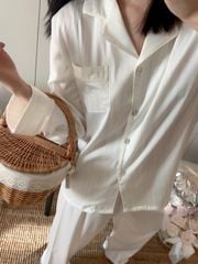 Bộ Pyjama Lụa TD73 Sọc Nhẹ Pastel Shury Store Home Wear Đồ Ngủ Nữ Mềm Mịn,Thoáng Mát,Size M L XL