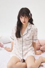 Pyjama nữ hoạ tiết mèo dễ thương NT24 Shury Store Home Wear Đồ ngủ mặc nhà lụa mềm mát size M L XL