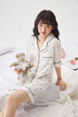 Pyjama nữ hoạ tiết mèo dễ thương NT24 Shury Store Home Wear Đồ ngủ mặc nhà lụa mềm mát size M L XL