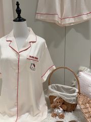 Pyjama Lụa Tay Ngắn Quần Dài Shury Store Home Wear TN37 Tặng Kèm Quần Ngắn Cùng Tone Sang Trọng