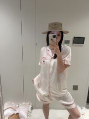 Pyjama Lụa Tay Ngắn Quần Dài Shury Store Home Wear TN37 Tặng Kèm Quần Ngắn Cùng Tone Sang Trọng