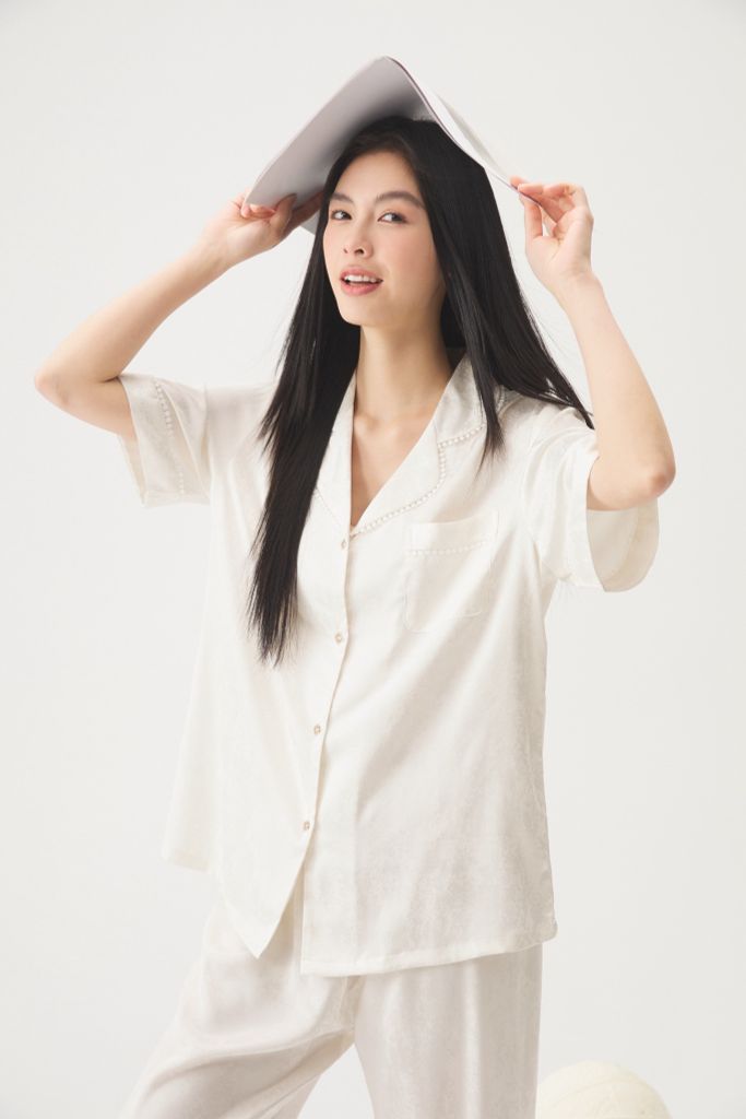 Đồ bộ ngủ nữ pyjama lụa Shury Store Home Wear TN70 tay ngắn quần dài bộ ngủ lụa mặc nhà mềm mát mịn