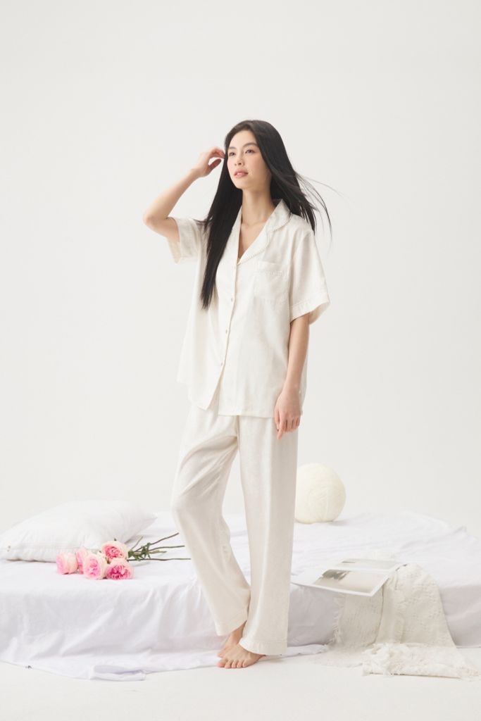 Đồ bộ ngủ nữ pyjama lụa Shury Store Home Wear TN70 tay ngắn quần dài bộ ngủ lụa mặc nhà mềm mát mịn