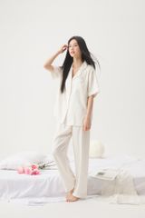 Đồ bộ ngủ nữ pyjama lụa Shury Store Home Wear TN70 tay ngắn quần dài bộ ngủ lụa mặc nhà mềm mát mịn