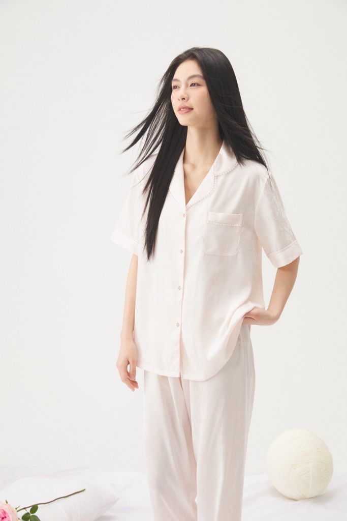 Đồ bộ ngủ nữ pyjama lụa Shury Store Home Wear TN70 tay ngắn quần dài bộ ngủ lụa mặc nhà mềm mát mịn