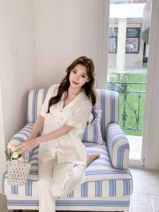 Đồ bộ ngủ nữ pyjama lụa Shury Store Home Wear TN06 tay ngắn quần dài bộ pyjama lụa mặc nhà mềm mát