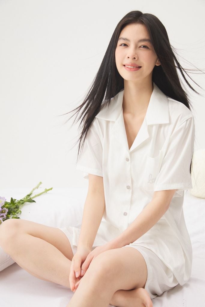 Đồ bộ ngủ nữ Pyjama lụa xước Shury Store tay ngắn quần dài mặc nhà , mặc ngủ TN66 tặng kèm quần ngắn