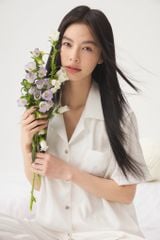 Đồ bộ ngủ nữ Pyjama lụa xước Shury Store tay ngắn quần dài mặc nhà , mặc ngủ TN66 tặng kèm quần ngắn