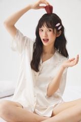 Đồ bộ ngủ nữ Pyjama lụa Shury Store Home Wear NT20 tay ngắn quần ngắn mặc nhà size 45-75 kg mềm mịn