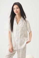 Đồ bộ ngủ nữ pyjama lụa Shury Store Home Wear TN07 tay ngắn quần dài size 45-75 kg bộ ngủ mặc nhà