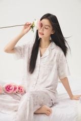 Đồ bộ ngủ nữ pyjama lụa Shury Store Home Wear TN07 tay ngắn quần dài size 45-75 kg bộ ngủ mặc nhà
