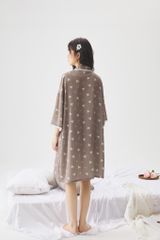 Váy ngủ sơmi lụa nữ Shury Store Home Wear SM34 freesize 45-75kg đầm ngủ mặc nhà suông rộng mềm mại