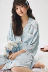 Váy ngủ sơmi lụa nữ Shury Store Home Wear SM34 freesize 45-75kg đầm ngủ mặc nhà suông rộng mềm mại
