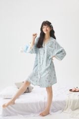 Váy ngủ sơmi lụa nữ Shury Store Home Wear SM34 freesize 45-75kg đầm ngủ mặc nhà suông rộng mềm mại