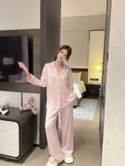 Đồ bộ ngủ nữ pyjama lụa Shury Store Home Wear TD04 tay dài quần dài mặc nhà size 45-75kg lụa mềm mát