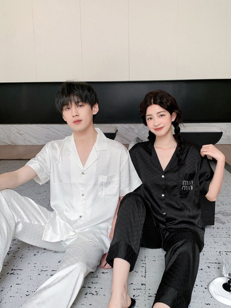 Pyjama ngủ lụa couple nam nữ Shury Store Home Wear CND26 bộ ngủ lụa dành cho cặp đôi,team mềm mát