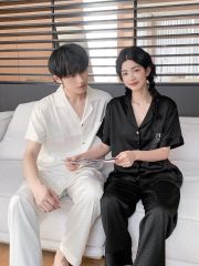 Pyjama ngủ lụa couple nam nữ Shury Store Home Wear CND26 bộ ngủ lụa dành cho cặp đôi,team mềm mát