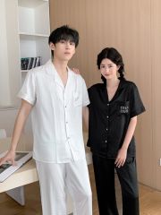 Pyjama ngủ lụa couple nam nữ Shury Store Home Wear CND26 bộ ngủ lụa dành cho cặp đôi,team mềm mát