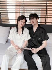 Pyjama ngủ lụa couple nam nữ Shury Store Home Wear CND26 bộ ngủ lụa dành cho cặp đôi,team mềm mát