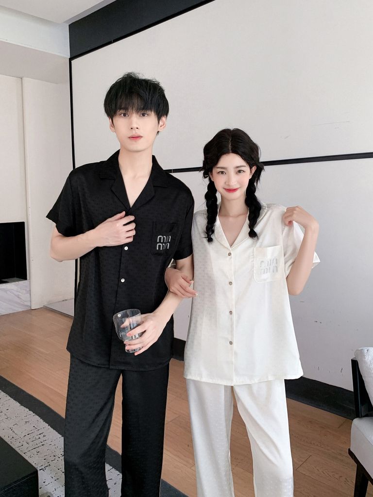 Pyjama ngủ lụa couple nam nữ Shury Store Home Wear CND26 bộ ngủ lụa dành cho cặp đôi,team mềm mát