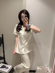 Pyjama ngủ lụa couple nam nữ Shury Store Home Wear CND14 bộ ngủ lụa dành cho cặp đôi,team mềm mát