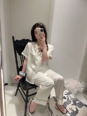 Pyjama ngủ lụa couple nam nữ Shury Store Home Wear CND14 bộ ngủ lụa dành cho cặp đôi,team mềm mát
