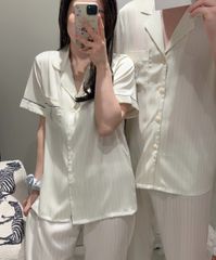 Pyjama ngủ lụa couple nam nữ Shury Store Home Wear CND14 bộ ngủ lụa dành cho cặp đôi,team mềm mát