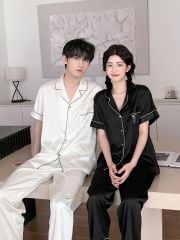 Pyjama ngủ lụa couple nam nữ Shury Store Home Wear CND04 bộ ngủ lụa dành cho cặp đôi,team mềm mát