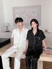 Pyjama ngủ lụa couple nam nữ Shury Store Home Wear CND04 bộ ngủ lụa dành cho cặp đôi,team mềm mát