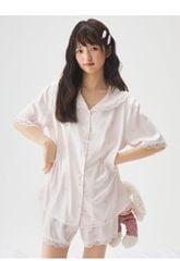 Đồ bộ ngủ nữ Pyjama lụa Shury Store Home Wear NT20 tay ngắn quần ngắn mặc nhà size 45-75 kg mềm mịn