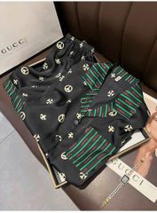 Đồ ngủ đôi Shury Store CTN16 nam nữ đồ bộ ngủ Pyjama couple tay ngắn quần ngắn chất lụa băng cao cấp